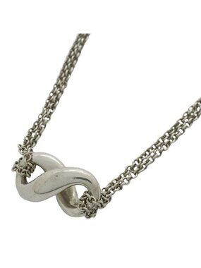 Tiffany & Co Necklace Infinity Double Chain 925 Sterling Silver